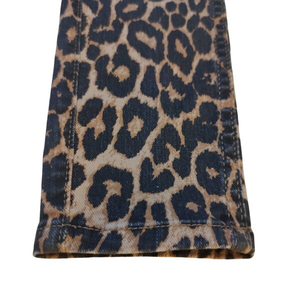 Zara Leopard Print Skinny Ankle Jeans - Picture 7 of 8